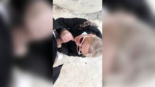 Nasty public fucking in a park