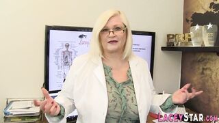 Mature doctor booty banged! in office