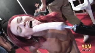 Fucking machine drives kinky spontaneous Russian mom.
