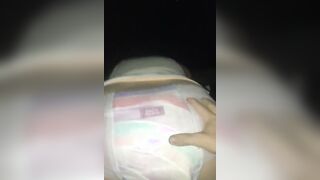 Fiance ride me into her soaking soak diaper!