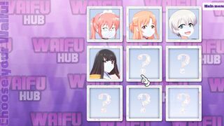 Waifu Hub [Hentai parody game PornPlay ] Ep.7 Asuna Porn Couch casting - from booty to mouth deep throat