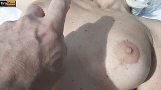 CUM IN Me I don't Care who's Watching - BEACH FUN with TiraMisu