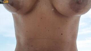CUM IN Me I don't Care who's Watching - BEACH FUN with TiraMisu
