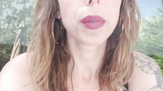 Mouth full of smoke smoking cigarette