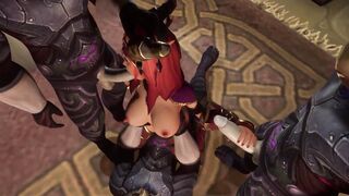 Cultists ceremonial foursome Gang Bang | Warcraft Anime Parody
