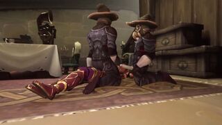 Cultists ceremonial foursome Gang Bang | Warcraft Anime Parody