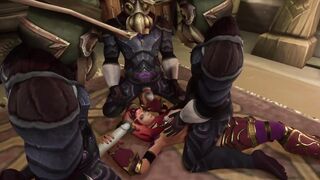 Cultists ceremonial foursome Gang Bang | Warcraft Anime Parody