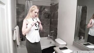 Audrey Madison get nailed blindfolded by her stepson Oliver Faze