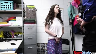 Hot teen shoplifter used by dirty guard