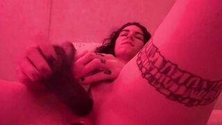 vulgar beauty fucks herself with a vibrating toy inside her butt