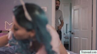 TS Korra Del Rio toyed and analed by neighbor