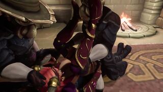 Cultists ceremonial foursome gang bang | Warcraft Anime Parody
