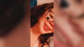 Pregnant mom sexts fan (head on toy, titty bouncing, sex toy rides an squirt)