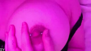 Having Fun with my long pierced breasts ;)