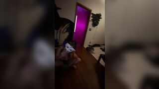 Young Bunny Vagina out smarts new vibrator and goes peeing peeing inside her bowl 
