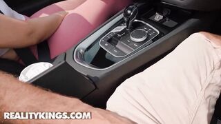 Stunning Blonde With Huge Booty (Jeyla Spice) Plays With (JMac's) Penis While She Drives - Reality Kings