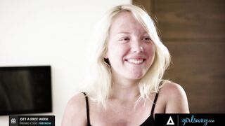 GIRLSWAY - Dixie Lynn Has Her Snatch Finger Fucked Rough By Rich Lovers Reagan Foxx And Rachael Cavalli