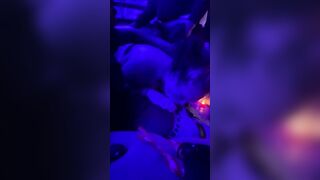 White whore gets trashed by 2 BBC infront of her hubby