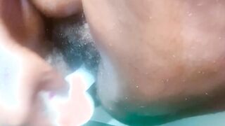 African BBW Unshaved Cunt Gushing