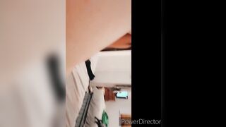 Tied and nailed covered inside cum