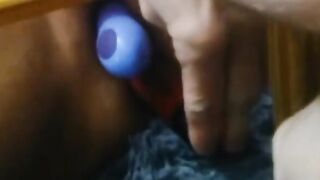 Tight booty Tuesday - double penetration with sex toys made my tight booty take it ends with my soak vagina leaking cum