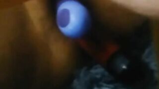 Tight booty Tuesday - double penetration with sex toys made my tight booty take it ends with my soak vagina leaking cum