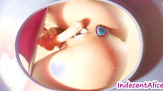 Hot Masturbates with a eastern sex toy & then cleaning her snatch with an irrigator 4K