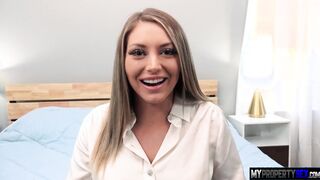 Kayley Gunner Convince Her buyer To Boned Her Soak Cunt