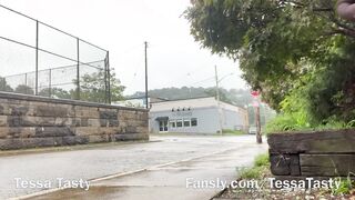 TESSA YUMMY GETS CAUGHT SQUIRTING INSIDE THE RAIN