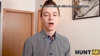 HUNT4K. Man loving unplanned sex with his buddys new red haired GF