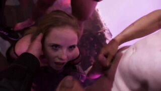Cum Hungry Gangbanged Hoe Getting All Of Her Screwed Holes Used