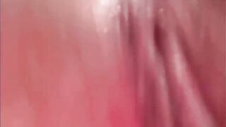 19 year older hoe squatting over camera having fun with creamy cunt