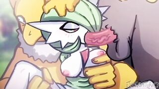 pokemon Gardevoir and 2 other men