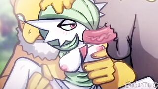 pokemon Gardevoir and 2 other men