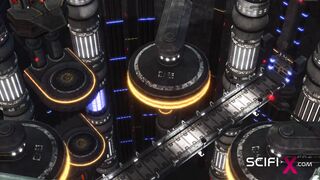Sci-Fi BONDAGE. Sex android fucks rough a Hottie cuffed beauty into restraints