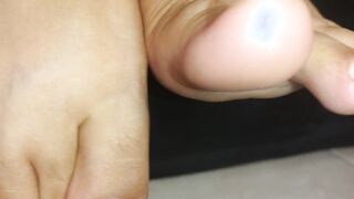 extrme close up toes bdsm filthy toes and foot close up to my holes and boobs and mouth