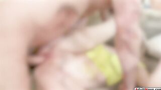Small tits teen fucks ifo her cuckold bf