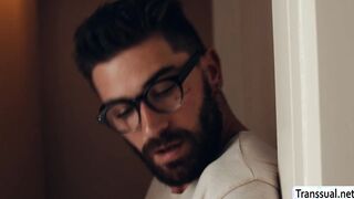 Slut MILF TS analed by horny stepson