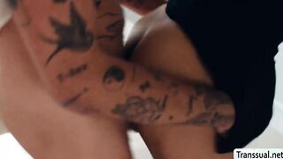 Slut MILF TS analed by horny stepson