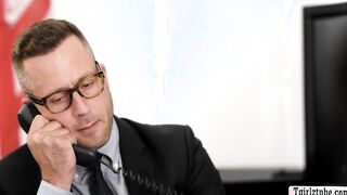 Principal fucks his ebony student and analed TS teacher