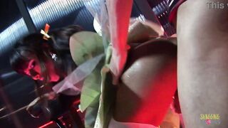 Jamie, Victoria Paris, and Luna Luxx into a cosplay themed group sex