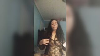 Big Tit old woman having fun with the cream all over her body with Leyva Hottie ctdx