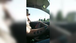 Dogging inside underwear into the vehicle comes out the hooters and fellatio while I drive they watch us and fucks