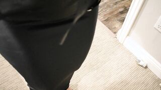 Tied into Leather Straightjacket and Hobble Dress