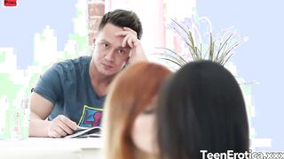 Amazing Teenagers 3-Way with beauty Babes Mia Kiss and Lili