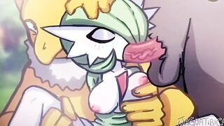 pokemon Gardevoir and 2 other men
