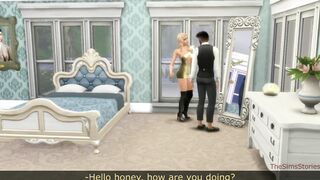 I am banging sexy blonde on my wedding day Sims four, porn