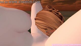 Turned On vtuber gets teased and boned roughly by a Futa on the outside beach - Trailer