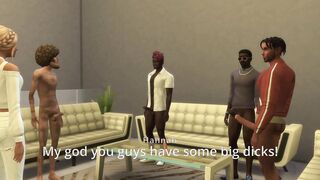 Mega Sims- Cheating fiance cheats on cuckold hubby with four bbc (Sims four)