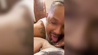 CHICAGO BITCH GETTING HER LONG CLITORIS BLOWN AND TWAT EATEN